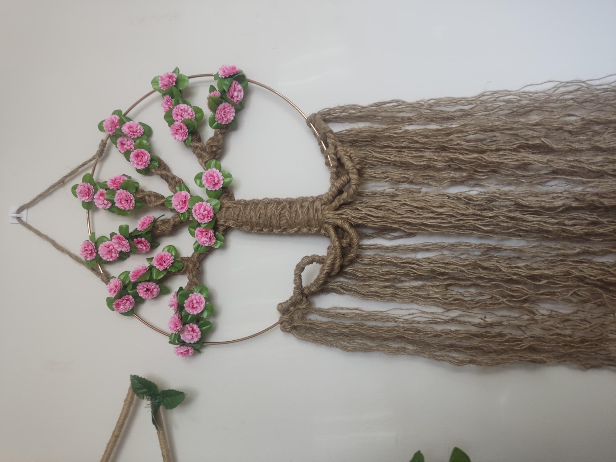 Decoración natural en macramé